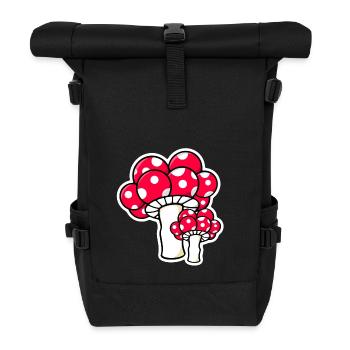 Schwarzwaldpilz - Rolltop Rucksack - Schwarz - Vorne