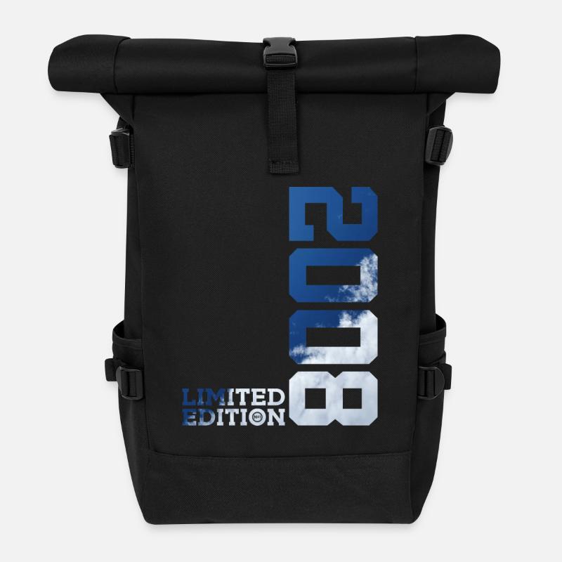 LIMITED EDITION 2008 18. GEBURTSTAG - Rolltop Rucksack - Schwarz