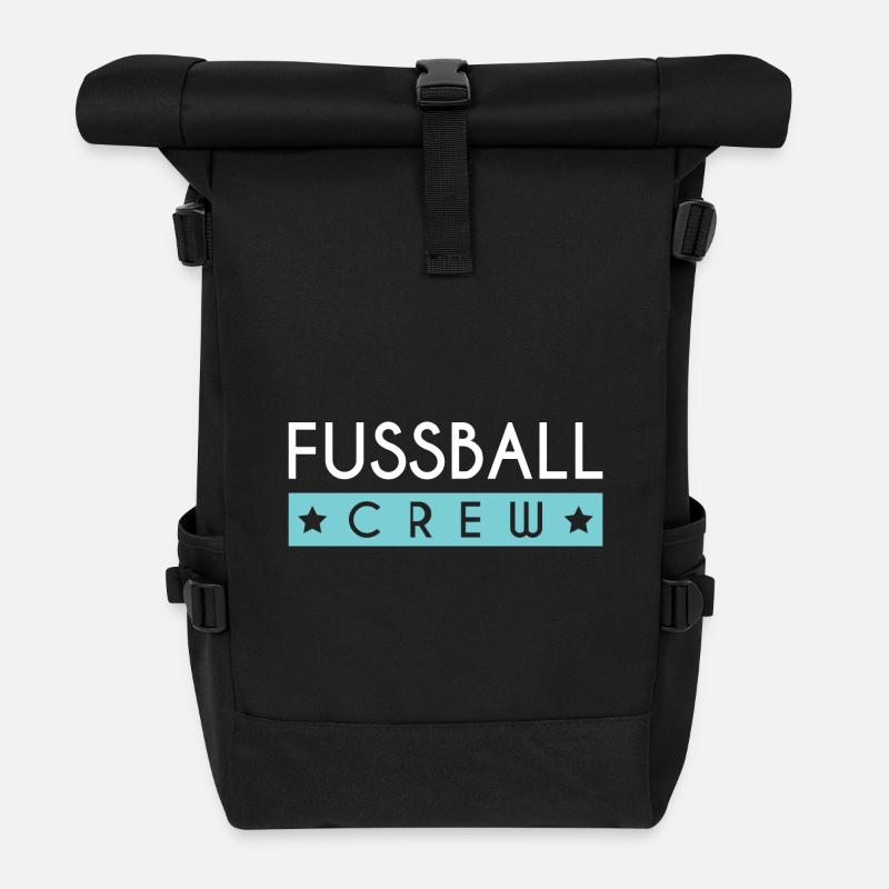 Fussball Crew - Rolltop Rucksack - Schwarz