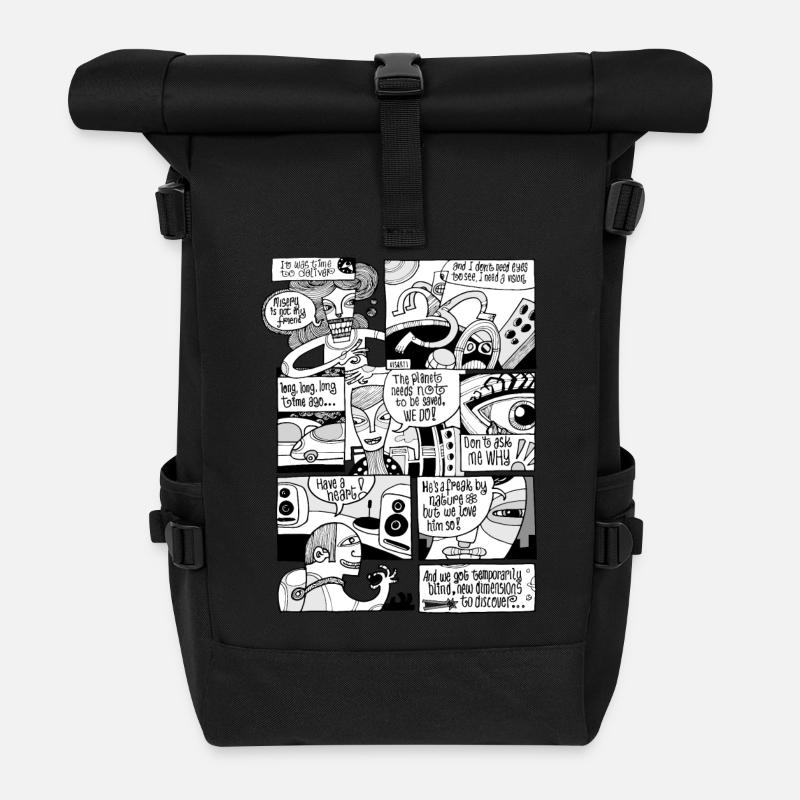 Neue Dimensionen - Rolltop Rucksack - Schwarz