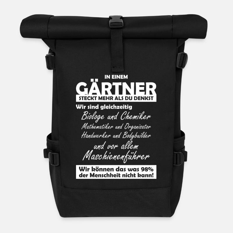 Gärtner - Rolltop Rucksack - Schwarz