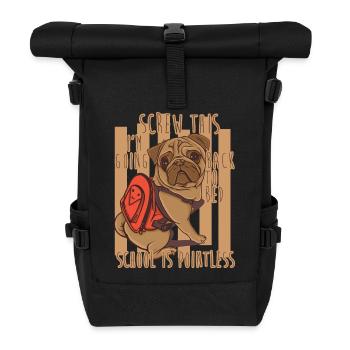 Screw this - Roll Top Backpack - black - Front