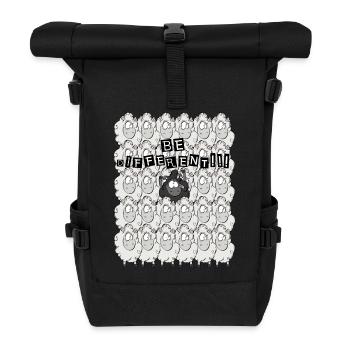 Black sheep - Roll Top Backpack - black - Front