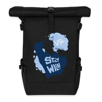 Vaperguy avec mode de vie sauvage - Sac à dos roll top - noir - Devant