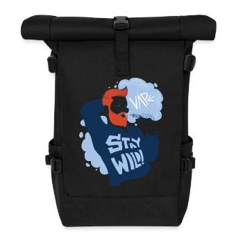 Vaperguy avec un style de vie sauvage - Sac à dos roll top - noir - Devant