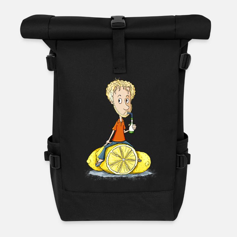 Gibt Dir das Leben Zitronen... - Rolltop Rucksack - Schwarz