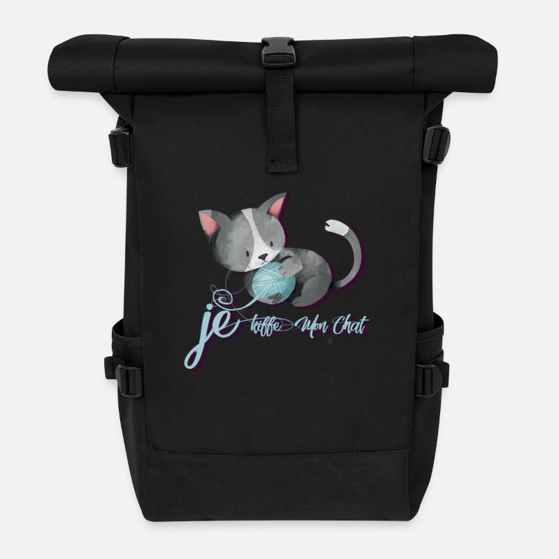 Freund Chat - Rolltop Rucksack - Schwarz