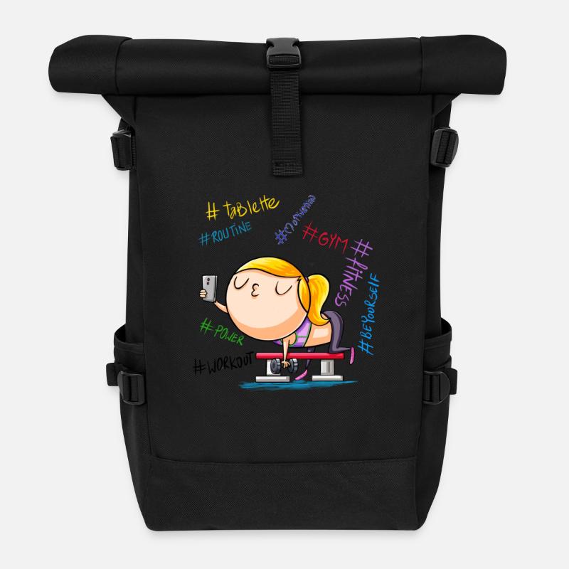 #MUSKULATION - Rolltop Rucksack - Schwarz