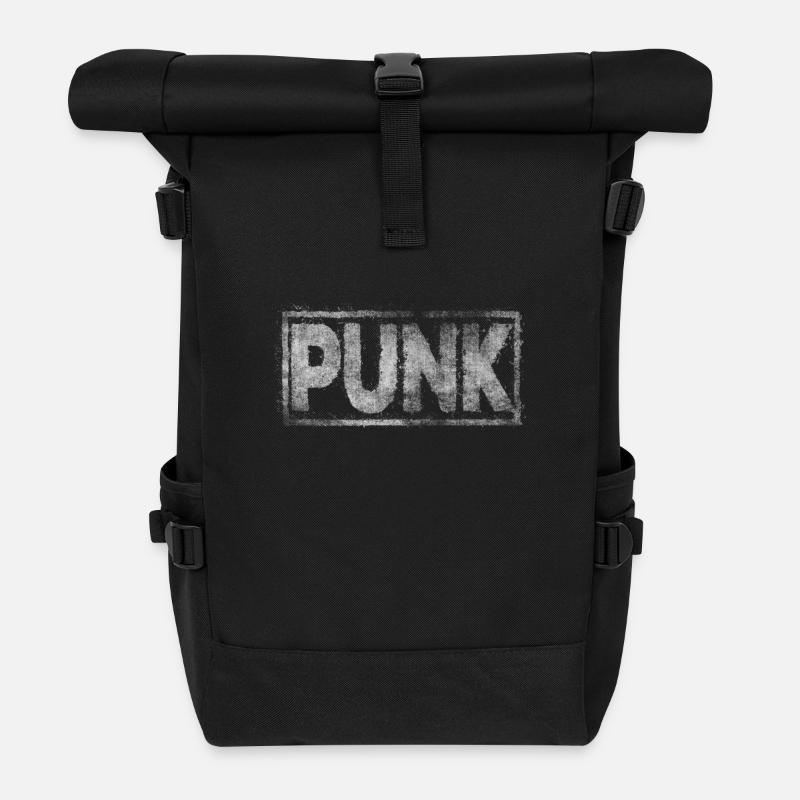 Punk - Rolltop Rucksack - Schwarz