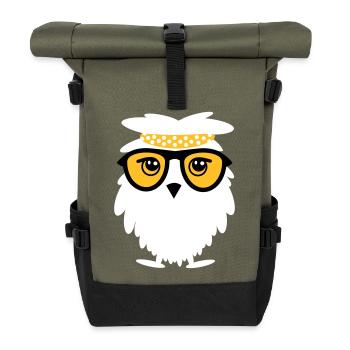 wise owl - Sac à dos roll top - olive/noir - Devant
