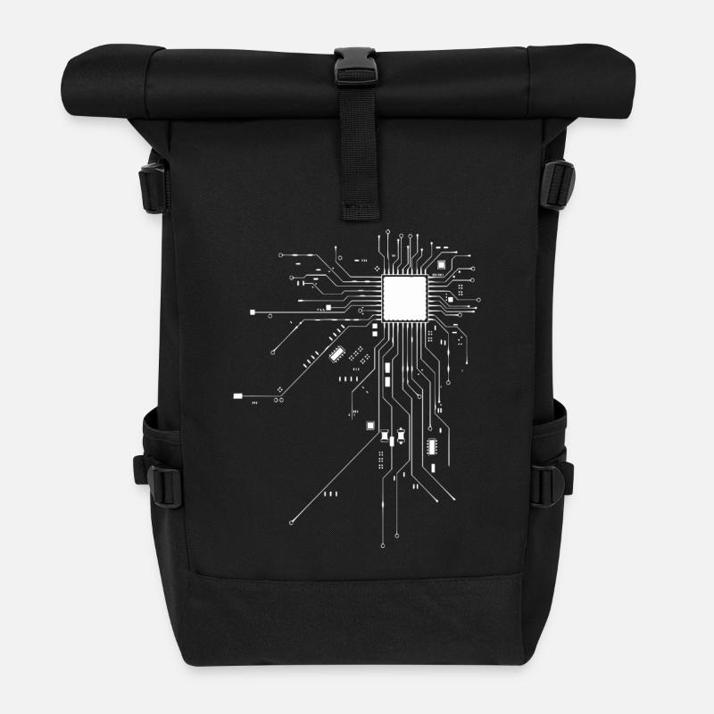 Pirates informatiques cybercriminalité - Sac à dos roll top - noir