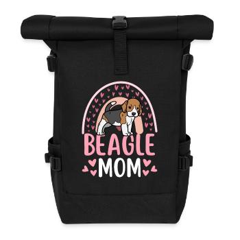 Beagle Mama Chien mignon Beagle kawaii - Sac à dos roll top - noir - Devant