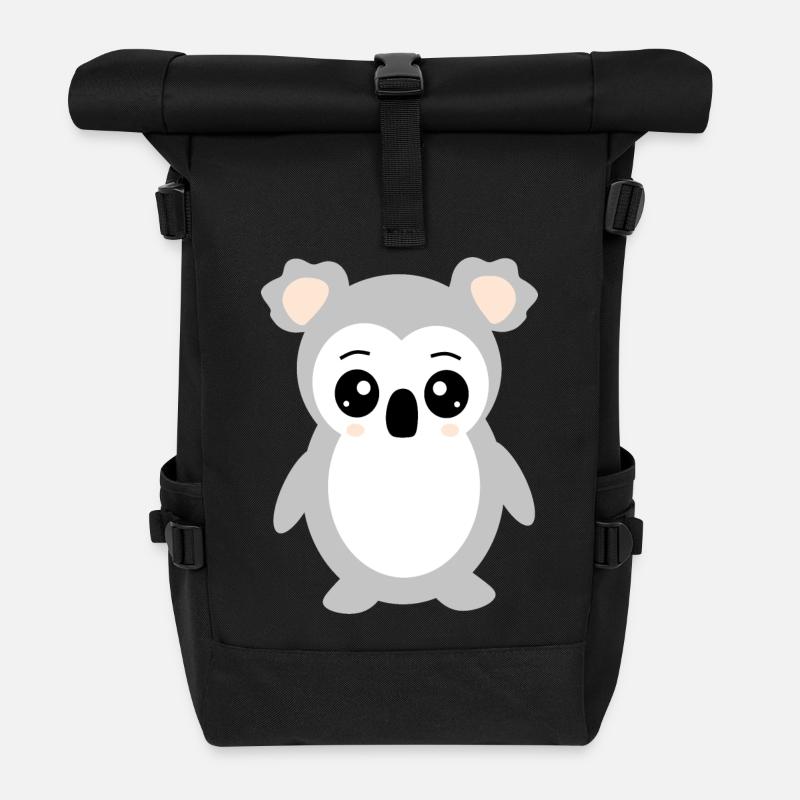 Koala Koalabär Bär Bärchen Gesicht Augen cute - Rolltop Rucksack - Schwarz