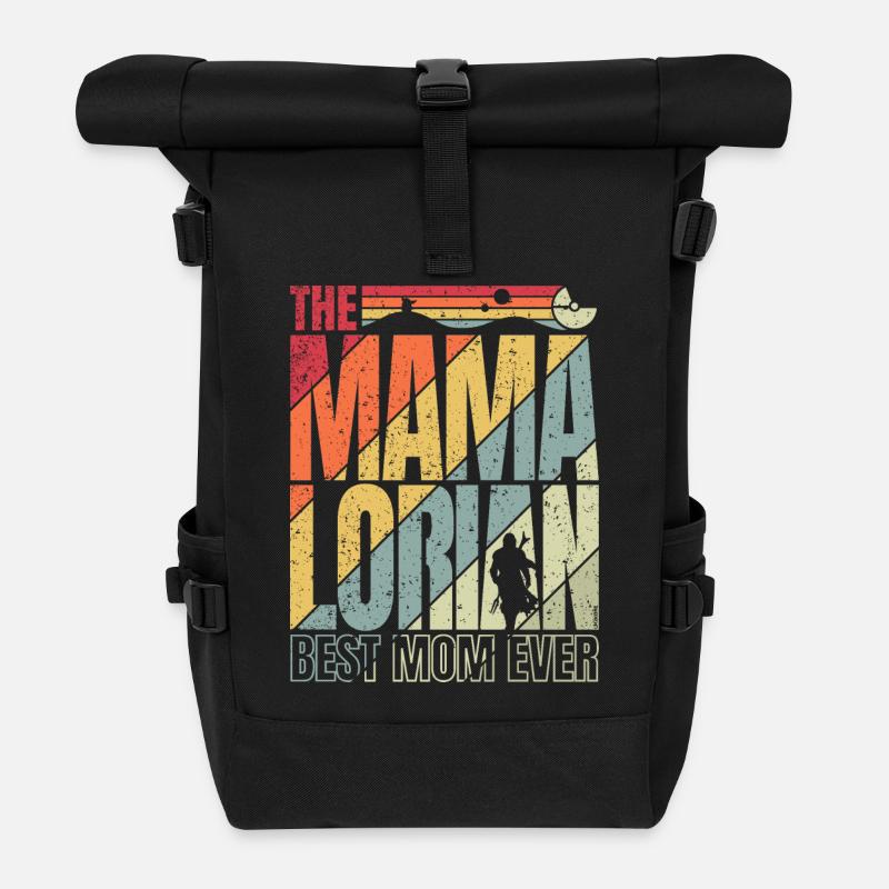 Der mamalorianische Jahrgang: Beste Mama! - Rolltop Rucksack - Schwarz