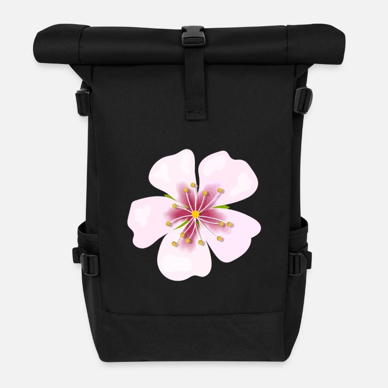 fleurir - Sac à dos roll top - noir