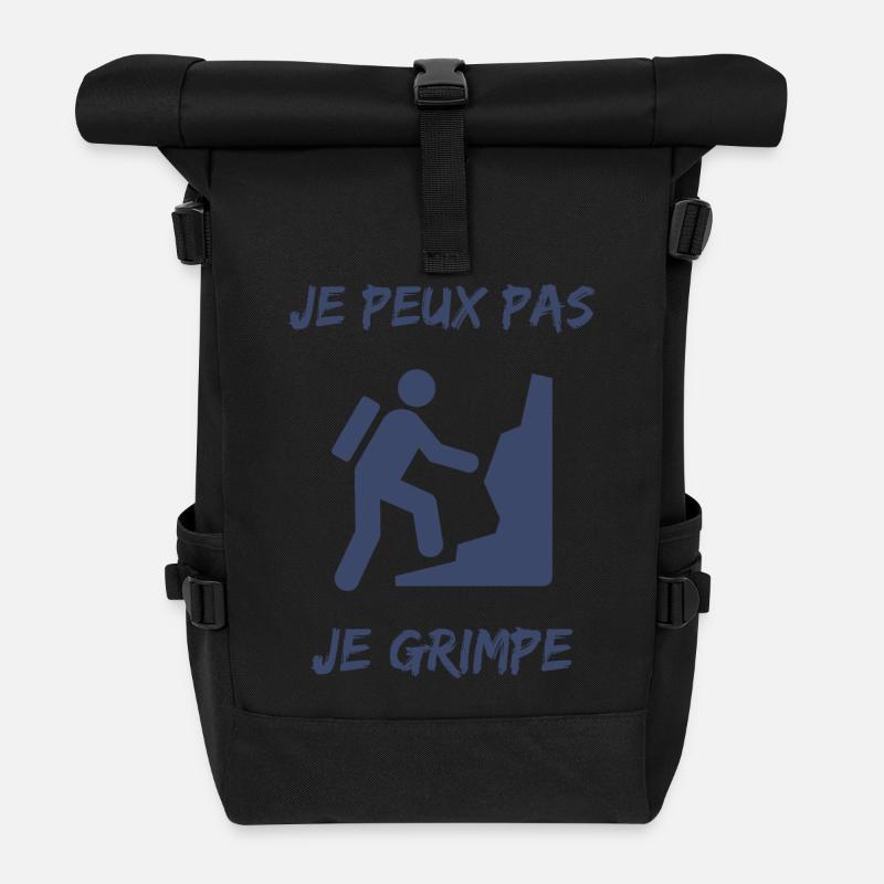 ESCALADE. CLIMB. CLIMBING. ESCALADE. VAN. GRIMPE. - Sac à dos roll top - noir