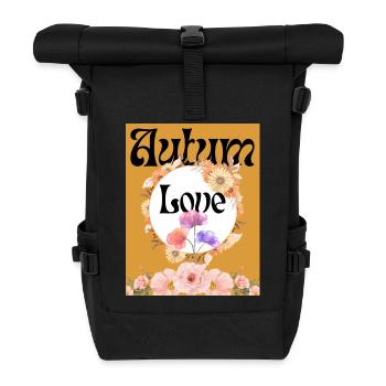 Aurum Love Blütenkreis - Rolltop Rucksack - Schwarz - Vorne