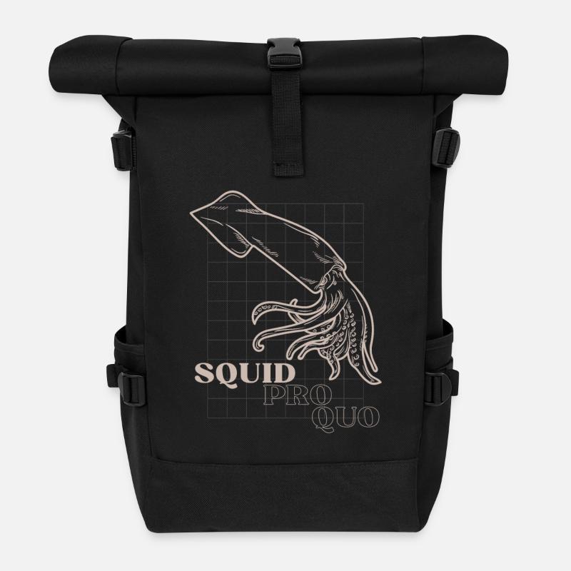 Grille d’art en ligne Squid Pro Quo - Sac à dos roll top - noir