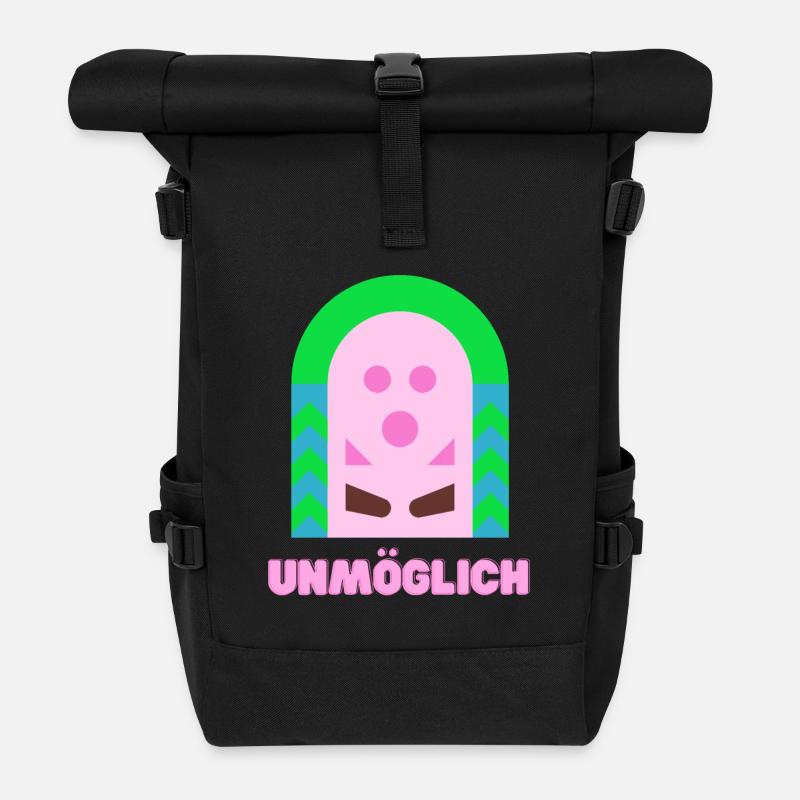 Unmöglich - Rolltop Rucksack - Schwarz
