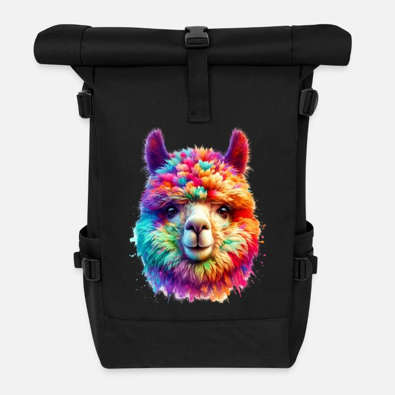 Alpaka - Rolltop Rucksack - Schwarz