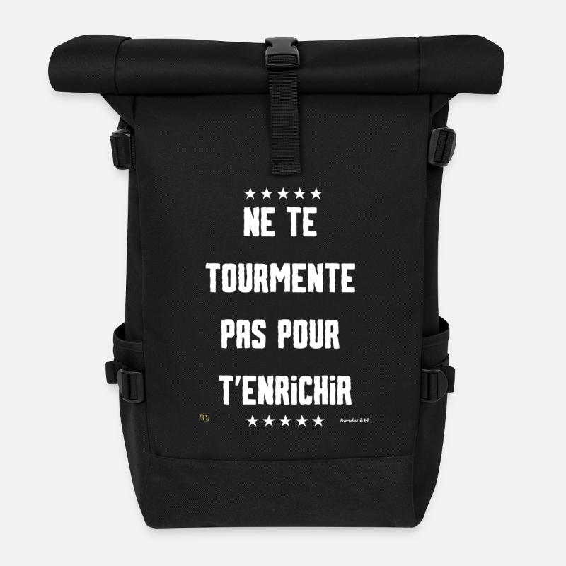 Die Qualen des Lebens - Rolltop Rucksack - Schwarz