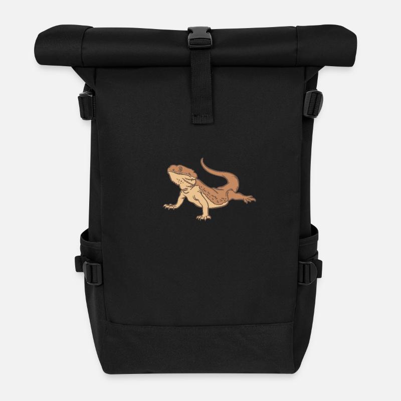 Bartagame - Rolltop Rucksack - Schwarz