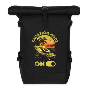 Avocado am Strand mit lustigem Spruch - Rolltop Rucksack - Schwarz - Vorne