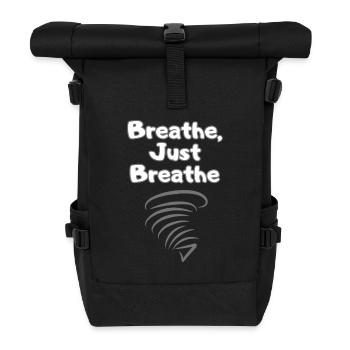 BREATH Durchatmen Selfcare – Self Love Statement - Rolltop Rucksack - Schwarz - Vorne