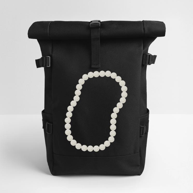 Conception élégante de collier de perles de perles Sac à dos roll top