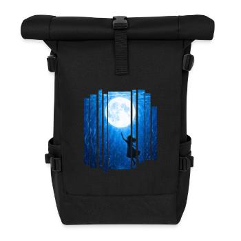 underwater moon with girl - Rolltop Rucksack - Schwarz - Vorne