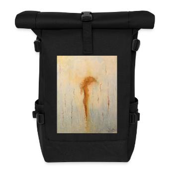 Abstraktes weibliches Porträt - Rolltop Rucksack - Schwarz - Vorne