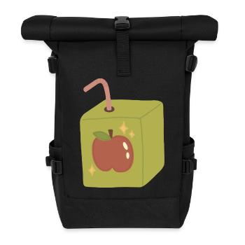 Conception fantaisiste de boîte de jus de pomme - Sac à dos roll top - noir - Devant