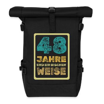48 - Roll Top Backpack - black - Front