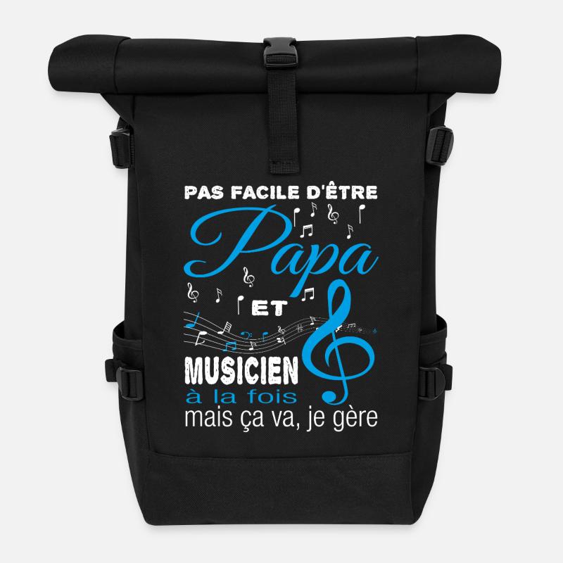 Es ist nicht einfach, gleichzeitig Vater und Musiker zu sein - Rolltop Rucksack - Schwarz