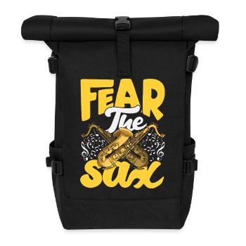 Saxofon - Rolltop Rucksack - Schwarz - Vorne