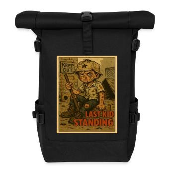 Last Kid Standing - Starke Kinder - Rolltop Rucksack - Schwarz - Vorne