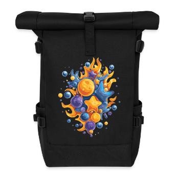 Explosion de couleur du feu de comète - Sac à dos roll top - noir - Devant