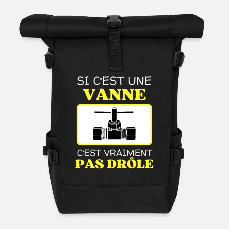 Une Vanne Pas Drôle - Sac à dos roll top - noir