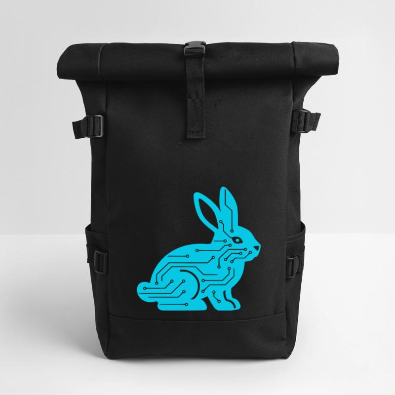 Cyber Rabbit Circuit Board Tech Vector Sac à dos roll top