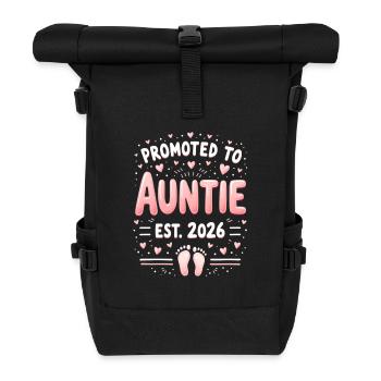 Tante 2026 Tante 2026 Befördert zu Tante 2026 - Rolltop Rucksack - Schwarz - Vorne
