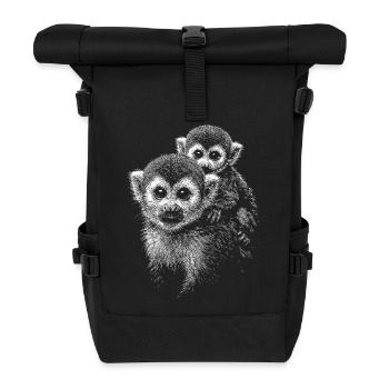 Squirrel monkey - Roll Top Backpack - black - Front