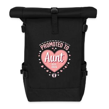 Tante 2026 Tante 2026 Befördert zu Tante 2026 - Rolltop Rucksack - Schwarz - Vorne
