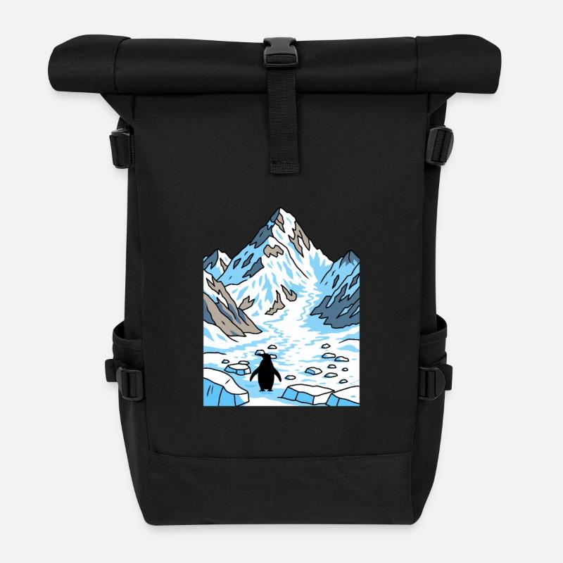 Penguin Glacier Trail - Roll Top Backpack - black