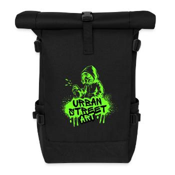 Spray d’art urbain néon - Sac à dos roll top - noir - Devant