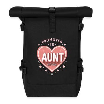 Tante 2026 Tante 2026 Befördert zu Tante 2026 - Rolltop Rucksack - Schwarz - Vorne
