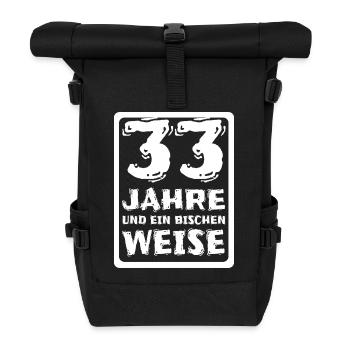 33 - Rolltop Rucksack - Schwarz - Vorne