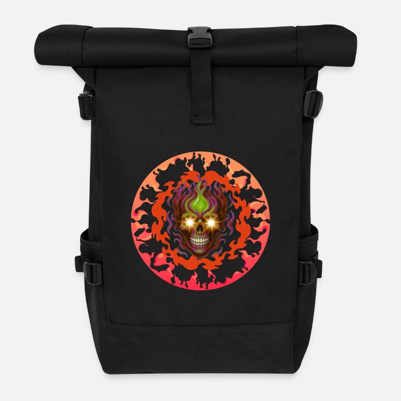 Ring of Fire T-Shirt-Design - Rolltop Rucksack - Schwarz