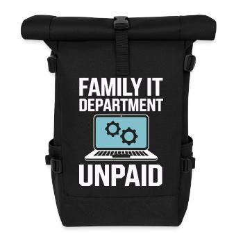 Département informatique familial Lustiger Spruch Für non rémunéré - Sac à dos roll top - noir - Devant