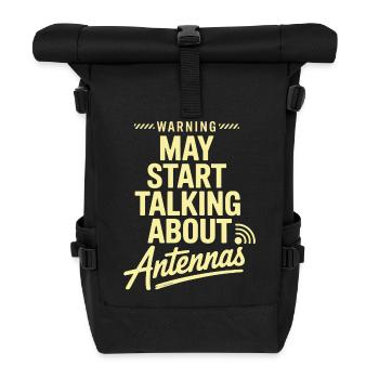 Affiche de discussion sur l’antenne de la satire rétro tech - Sac à dos roll top - noir - Devant
