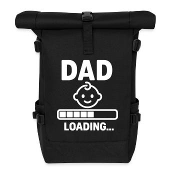 Bald Papa Geschenk Schwangerschaftsankündigung - Rolltop Rucksack - Schwarz - Vorne